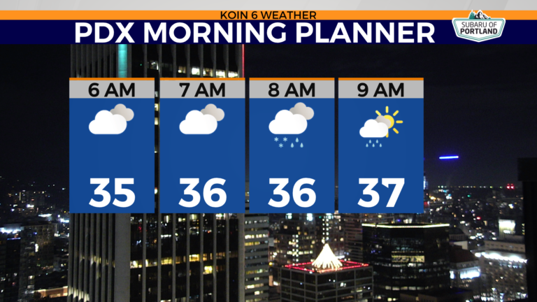 portland weather hourly